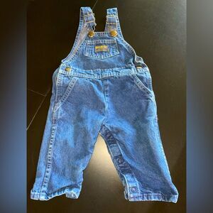Vintage oshkosh infant baby denim jean overalls sz 6-9 mos